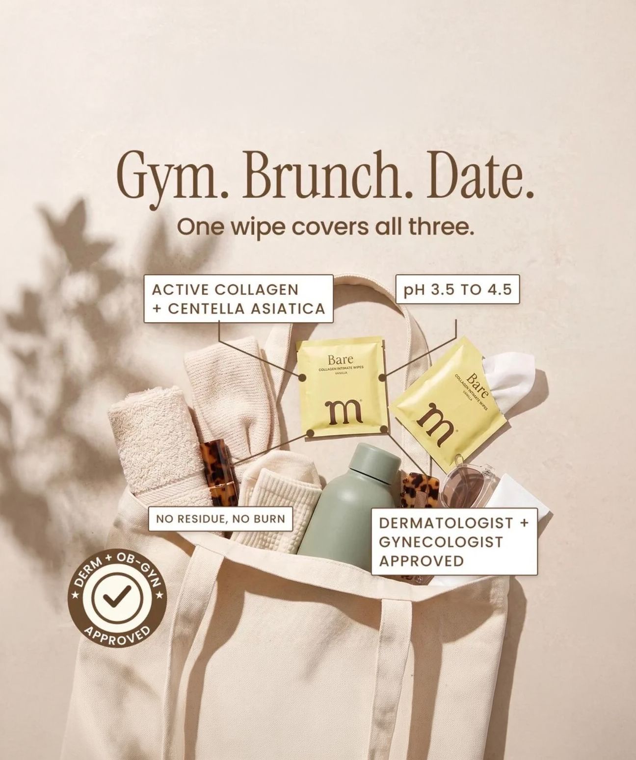 Gym, brunch, date: one wipe covers all three